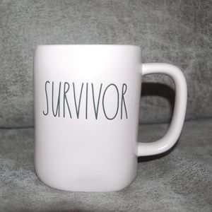 Rae Dunn SURVIVOR matte pink mug, Cancer Awareness, New
